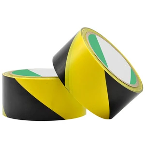 Classic yellow and black alternating Warning tape PVC zebra crossing warning landmark floor tape marking color tape