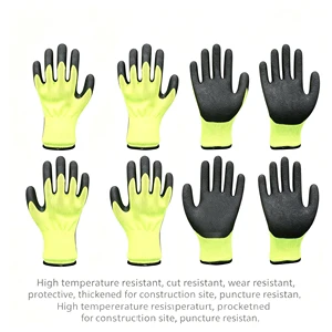 Welding High-Temperature Resistant Cut-Resistant Wrinkled Gloves Labor Protection Wear-Resistant Work Construction Site
