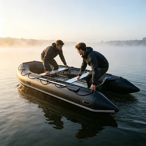 Hailebao 4m Aluminum Alloy PVC Inflatable High-Speed Rescue Assault Boat 7-Person Eco-Friendly Fishing Drifting Life Raft