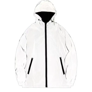 Custom Color and Print High Visibility Reflective Waterproof Windbreaker Reflective Jacket Fabric