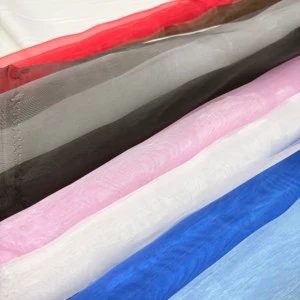 Free Sample Custom Color Crystal Organza Tulle Fabric Roll Reflective Fabric With Competitive Prices for Dresses and Clothing