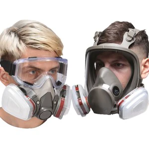 6800 Full Face Respirator Kit CE Certified Anti Dust Anti Gas Mask With Activated Carbon Filter For Chemical Safety Protection