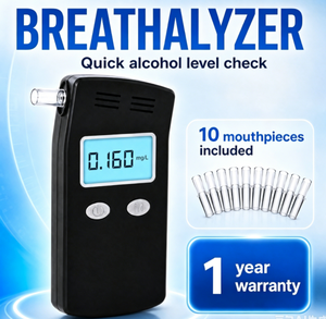 New Handheld Anti-Interference Alcohol Detector Long Standby Self-Testing Instrument Digital Alcohol Tester Breathalyzer Device