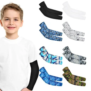 2024 Hot Selling Cheap in Stock Outdoor Sports UV Protective Arm Sleeves Cycling Kids Arm Sleeves Custom logo