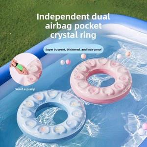 Crystal swimming ring kids inflatable swimming ring thickened lifebuoy anti-rollover baby inflatable armpit ring air bag batch