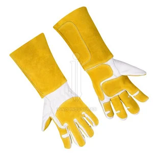 Welding Glove Whole Sale Rate Welding Gloves TIG MIG Welding Gloves / Cowhide Leather Safety