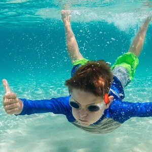 Pool Drowning Alarm with LED IR Lights Lifebuoy Design Swimming Cap for Enhanced Visibility