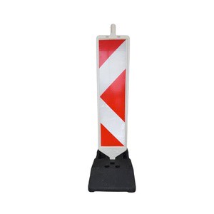 Traffic Safety Customizable Black Rubber PE Traffic Warning Signs Floor Standing Reflective for Construction Zones Urban Roads