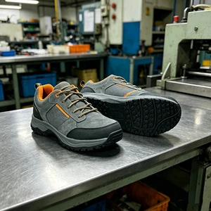 SOLID STONE Safety Work Shoes Steel Toe Breathable Durable Anti-Slip Industrial Factory Shoes Construction Workshop Workers
