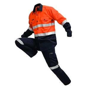 Safety Working Suit Manufacturer Workwear Factory Safety Long Sleeves Working Clothes Reflective Tapes Safety Coveralls
