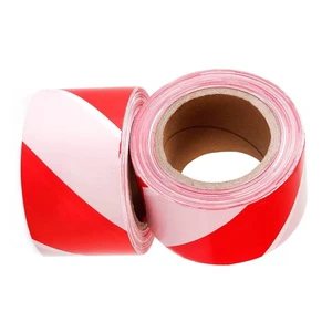 Custom Non Adhesive Eco Friendly Red and White Danger Tape Sign Safety Plastic Yellow Caution Warning Tape Barrier Tape 500m