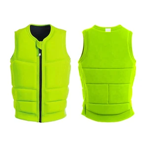 Factory Price Custom Logo Neoprene Adults Professional Work Yellow Vest Life Jacket