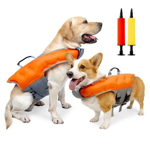 Minerva Customized Summer Outdoor Adjustable Inflatable Lifebuoy Floating Vest Dog Swimsuit Pet Clothing Safety Life Harness