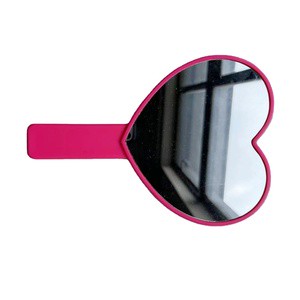 Heart-Shaped Handheld Mirrors Travel Makeup Mini Cosmetic Mirror With Handle Small Heart Hand Held Mirror For Women Girls
