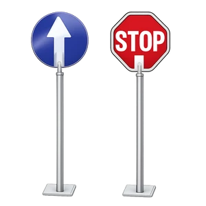 Factory Wholesale Metal Traffic Road Safety Warning Stand Reflective Sign