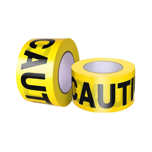 Customized PE Adhesive Waterproof Single Acrylic Orange Blue Barrier Warning Caution Tape 100m