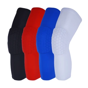 Elastic Eva Compression Protect Basketball Foam Honeycomb Knee Pads Brace Support Sleeve Long Honeycomb