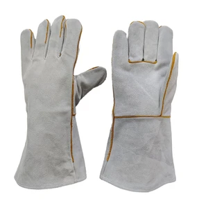 High Quality Cowhide Welding Gloves Heavy-duty High-Grip Anti-Slip 1.2-1.5mm Thick Silicone-free Powder-free Open Cuff