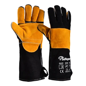 Heat Resistant Long Hand Leather Tig Welding Gloves for Welder Workers,from China & Pakistan
