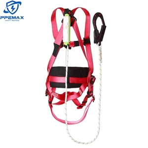 Custom Nylon Full Body Safety Harness Adjustable Anti-Falling Belt Buckles Lanyard ANSI Certified Fall Protection for Industrial