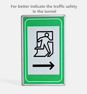 Aluminum Frame Road Safety Sign External Power Supply Tunnel Traffic Emergency Guide Sign