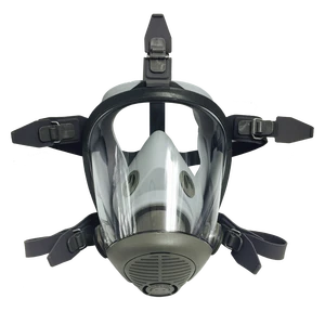 Gray Cone Style Natural Silicone 3M Connector Anti-Toxic Gas Full Face Gas Mask for Firefighters in Chemical Mining Agriculture