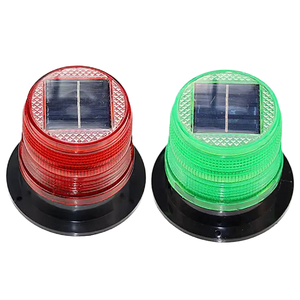 Solar-Powered LED Traffic Warning Light-High-Intensity Prismatic Reflective IP68 Rated Flashing Safety Beacon for Road