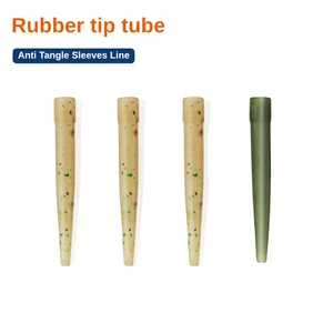 38mm Standard Anti-Tangle Sleeves for Carp Fishing Durable Tapered Rubber Rig Sleeves, Professional Terminal Tackle Accessories