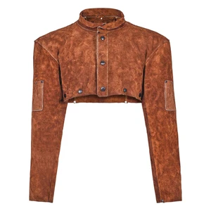 Leather Welding Protective Sleeves Size XL Flame Resistant Without Thumb Hole Hand Arm Protection
