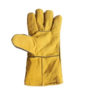 Heat Resistant Miller Premium Work Safety Cowhide Split Anti Cut Impact Stick Leather Tig Welding Gloves