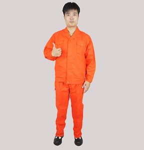 Flame Retardant 100% Cotton Jacket and Pants Welding Protection Safety Worker Clothing with Level D Protection