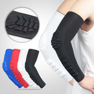 Verchoo Honey Comb Padded Anti-collision Pressure Anti-slip Fitness Compression Arm Protective Arm Guard Elbow Pad Sleeves Brace