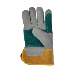 Custom 10.5'' Cow Split Leather Industrial Construction Safety Work Welding Gloves Anti-Cut Anti-Slip Fireproof Anti-Heat