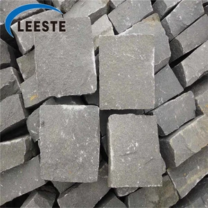 Chinese ZP Black Granite Cobble Stones Natural Split Surface for Outdoor Landscaping Paving Project and Drive Way