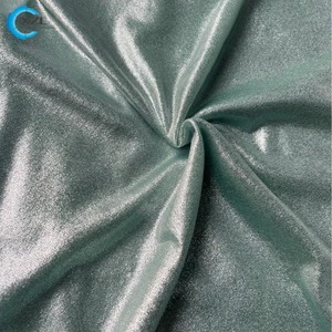 Soft Fashionable 100%Polyester Bronzed Hot Stamping Reflective Shiny Metallic Luster Foil Coated Breathable Eco-Friendly Fabric
