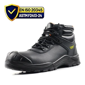 New Style Construction Waterproof Genuine Leather Anti slip Work Safety Shoes for Man Safety Shoes Steel Toe Work Boots Safety