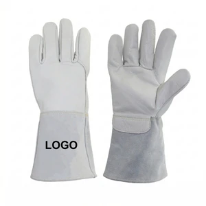 Professional Cowhide Leather Welding Gloves Heat Resistant TIG MIG Welders Work Gloves with Long Split Leather Cuff