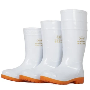 Waterproof PVC Working Shoes Slip Resistant Oil Proof Acid Alkali Resistant Suitable For Food Workshop Kitchen Abattoir