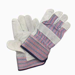 AB Grade 10.5 Inch Cowhide Construction Gloves Factory's Hard Work Safety Leather Welding Gloves Anti-Cut Anti-Slip Features