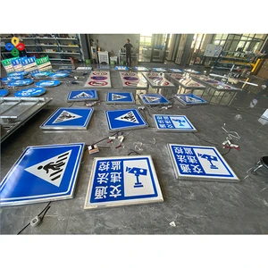 Durable Aluminum Reflective Road Sign Board Traffic Management Signs Solar Traffic Sign for Traffic Safety Regulations