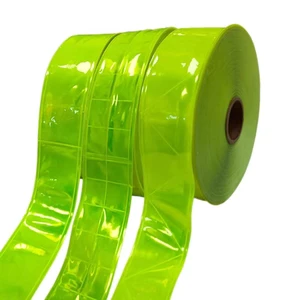 Sewable Reflective Tape Fabric 100% Polyester Washable Multi-color Options Customizable Width for Clothing Jackets Vests for