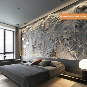 New Design Pu Stone Faux Stone Veneer Wall Panels Exterior Wall Waterproof Wave Stone Pu Stone Wall Panel