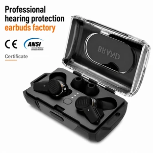 Hot Sale Electronic Bluetooth Portable Mini Size Ear Protection Nrr 30dB ANSI CE Sport Tactical Earbuds Earplug