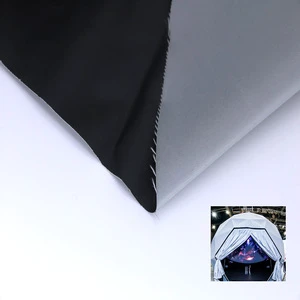 UV Reflective PU Silver Coated Shiny Polyester Fabric for Car Cover