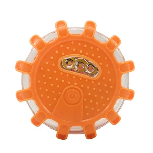 OEM ODM High Intensity Light Visibility Hazard Signal Magnetic LED Road Flare Kit Safety Puck