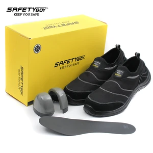 Men's Steel Toe Work Boots Anti-Smashing Anti-Piercing Anti-Slip Wear-Resistant Protective Labor Safety Shoes for Summer Winter