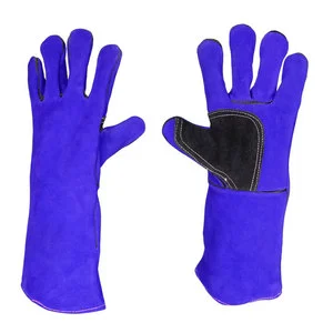 Custom Industrial Heat Resistance Cowhide Long Cuff Welding Gloves Cut Resistance A Grade All Sizes Men Women