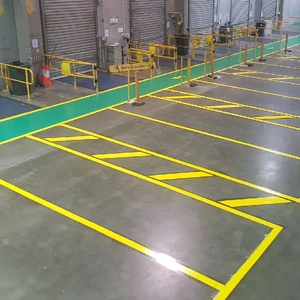 PVC Floor Marking Tape Factory Direct 48mm*33m Black & Yellow Striped Hazard Warning Tape