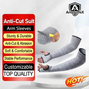Customizable HPPE Anti-Cut Tear-Resistant Durable Safety Arm Sleeves Gloves for Kitchen Construction Impact Reducing
