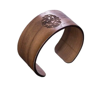 Wood Heat Insulation Mat Cup Protector Wooden Glass Cover Anti-scald Sleeve Protective Wooden Sleeve
